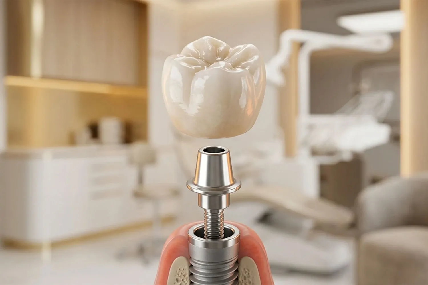 قیمت انواع روکش ایمپلنت implant crown types price