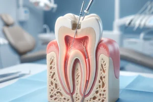 عصب کشی دندان عقل پر کردن دندان عقل ترمیم دندان عقل wisdom tooth root canal