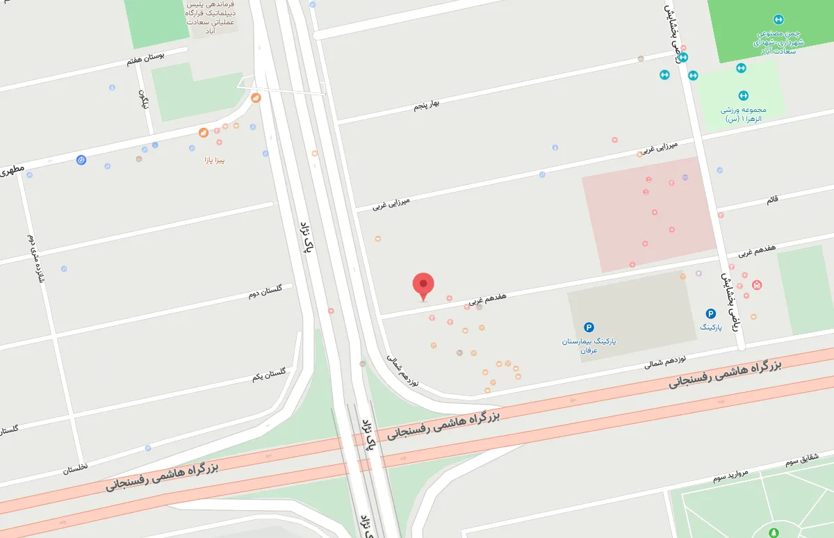 دسترسی پارکینگ عمومی به کلینیک روشا parking to rosha access